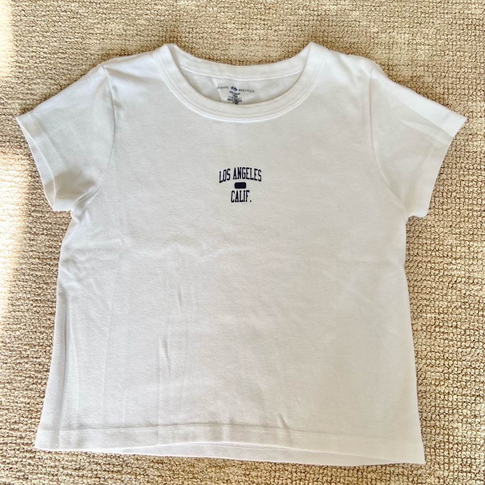 brandy Melville White baby tee